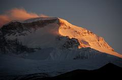 
Cho Oyu (8201m) is particularly beautiful at sunset seen from Chinese Base Camp (4908m).
